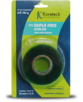 Fita dupla face acrílica Koretech